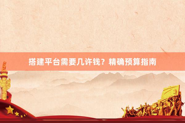 搭建平台需要几许钱？精确预算指南